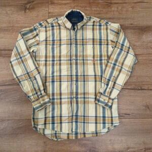 Twenty X by Wrangler Men's Large Button Up Shirt Plaid Western Cowboy Retro